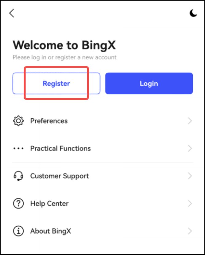 ثبت‌ نام صرافی آنلاین BingX با اپلیکیشن