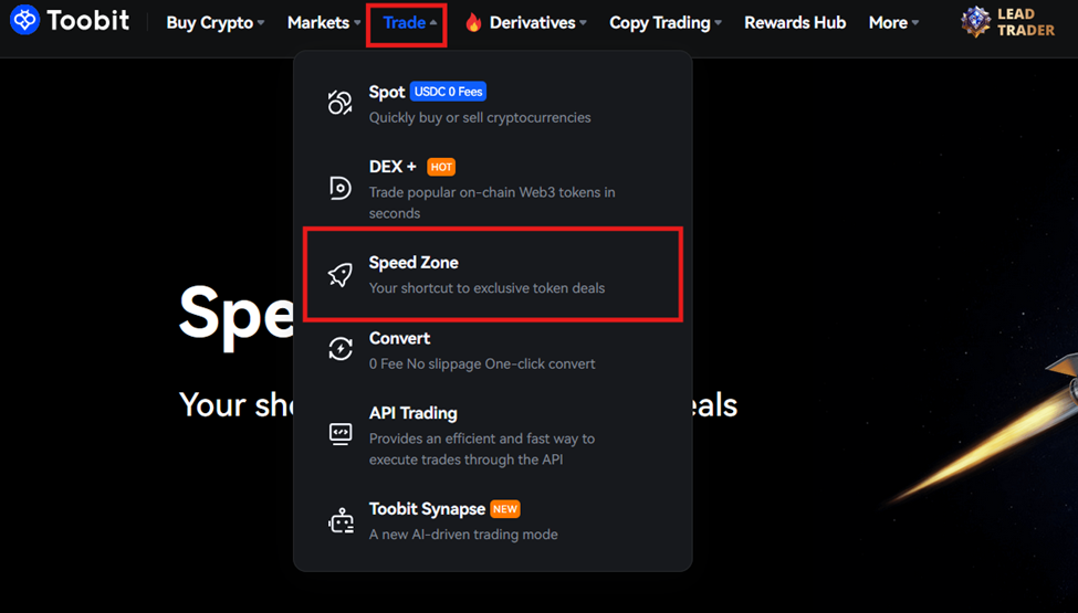 آموزش ترید Speed Zone صرافی توبیت